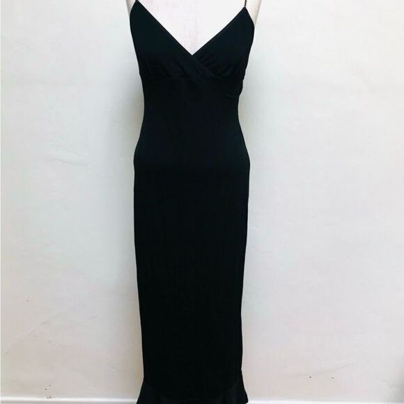BLACK BODYCON MAXI DRESS SIZE MEDIUM
RHINESTONE STRAPS FITTED JERSEY CLASSIC - Picture 4 of 4